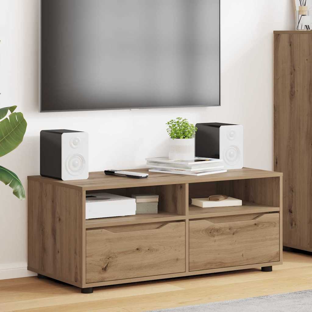 TV-skab Artisan Egetræ 100 x 48 x 43 cm Konstrueret træ