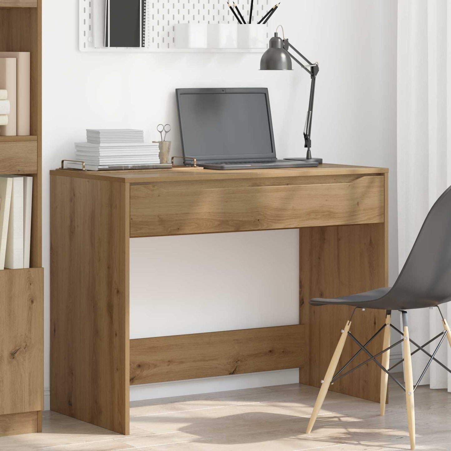 Skrivebord med skuffe Artisan Eg Konstrueret træ