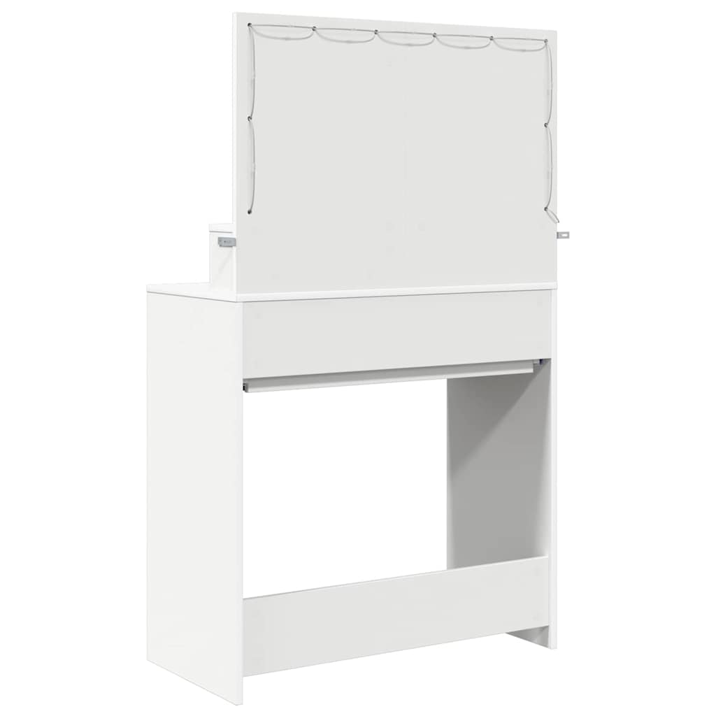 Soveværelsessminkeborde Hvid 80 x 39,6 x 135 cm Konstrueret træ