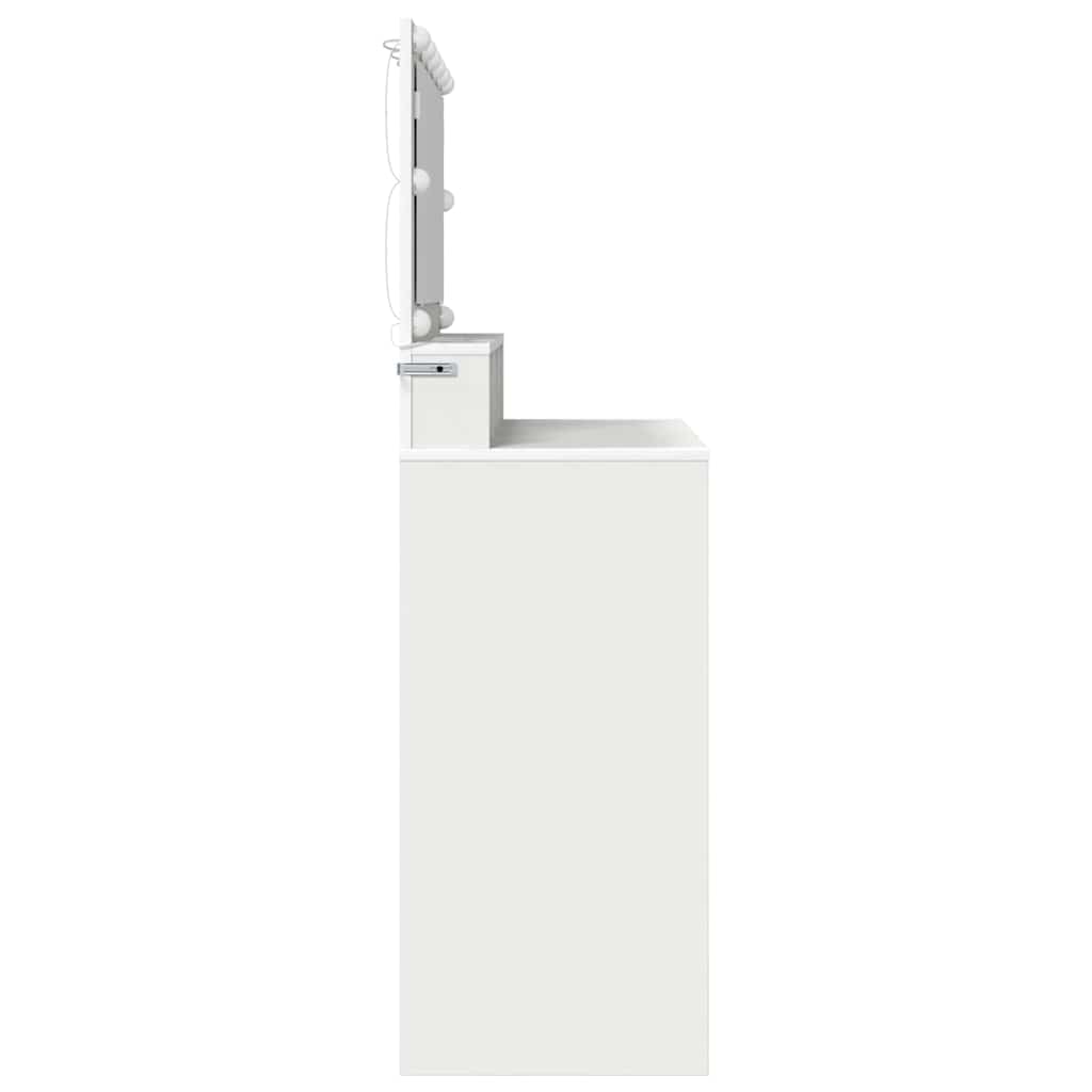 Soveværelsessminkeborde Hvid 80 x 39,6 x 135 cm Konstrueret træ