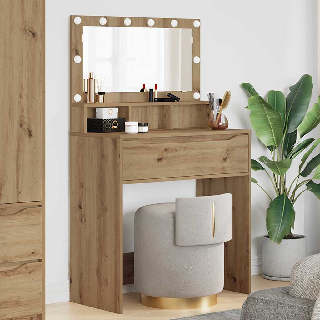 Soveværelsessminkeborde Artisan Egetræ 80 x 39,6 x 135 cm