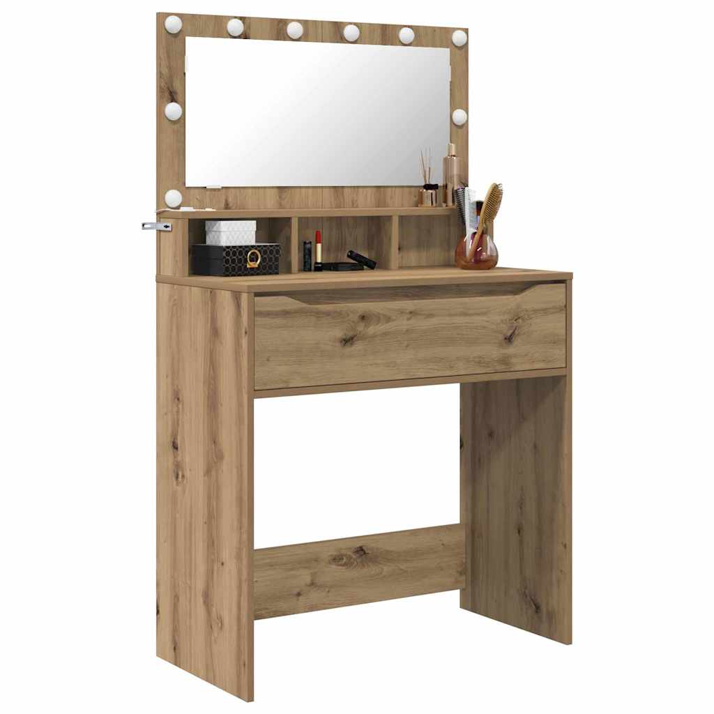 Soveværelsessminkeborde Artisan Egetræ 80 x 39,6 x 135 cm