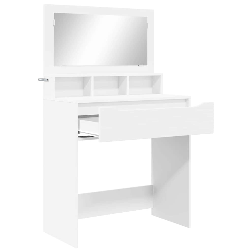 Soveværelsessminkeborde Hvid 80 x 39,6 x 135 cm Konstrueret træ