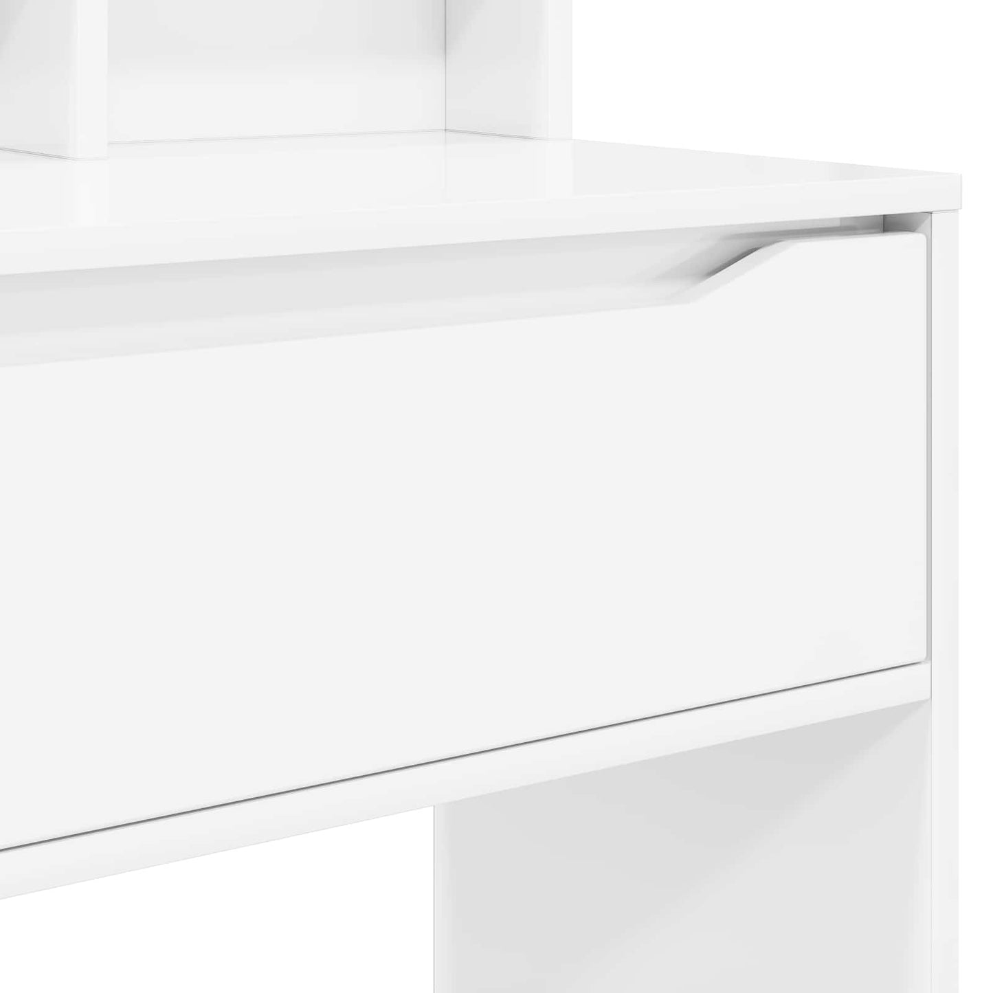 Soveværelsessminkeborde Høj gloss hvid 80 x 39,6 x 135 cm