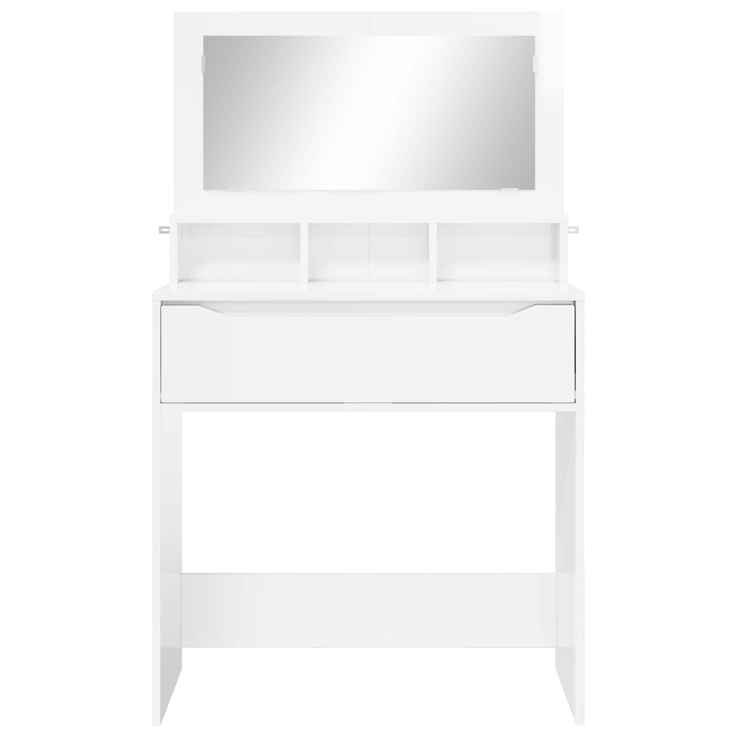 Soveværelsessminkeborde Høj gloss hvid 80 x 39,6 x 135 cm