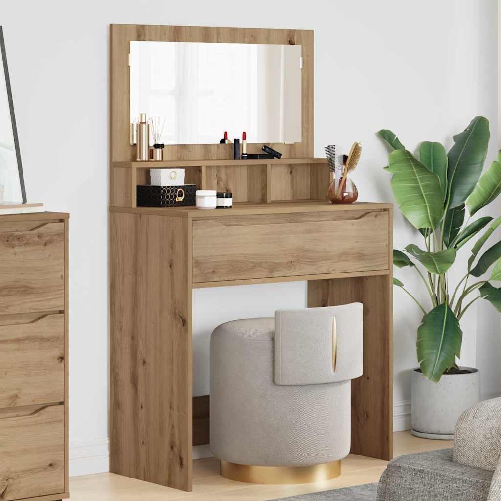 Soveværelsessminkeborde Artisan Egetræ 80 x 39,6 x 135 cm