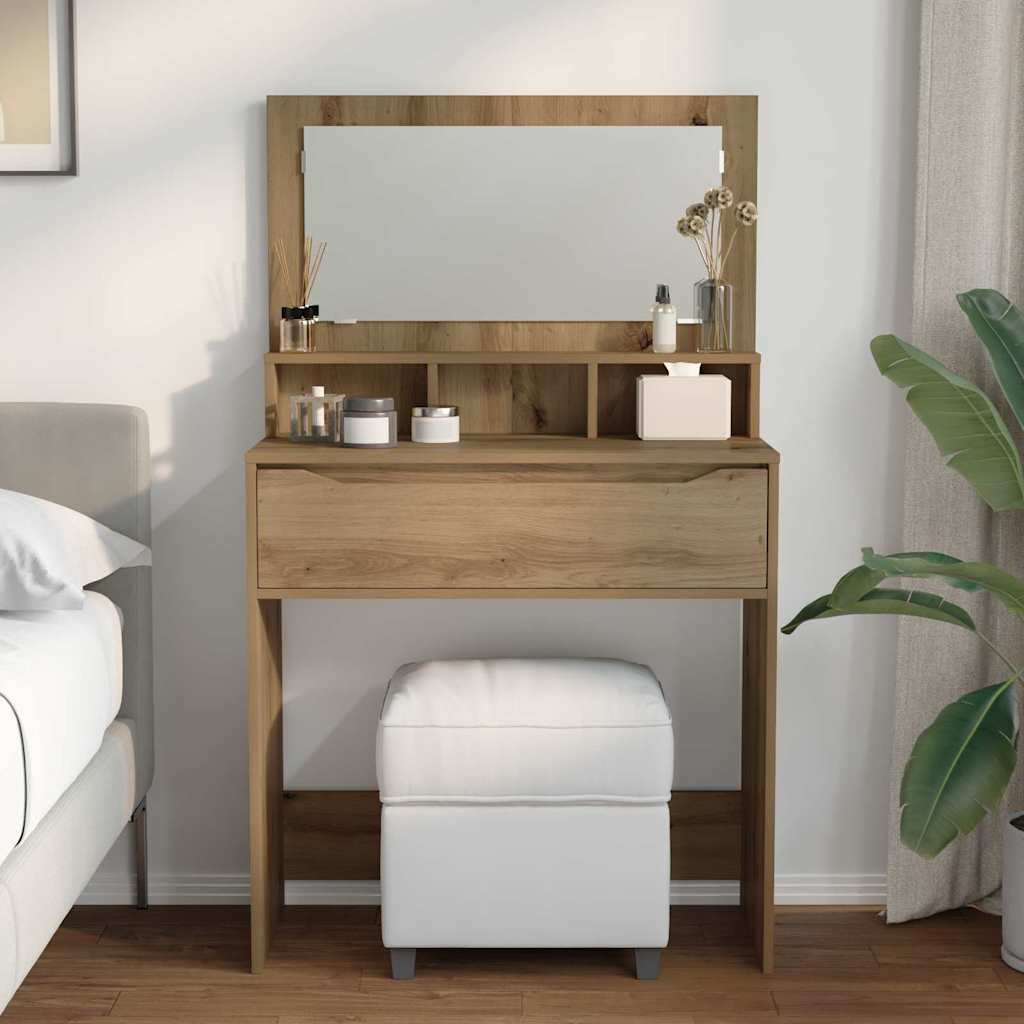 Soveværelsessminkeborde Artisan Egetræ 80 x 39,6 x 135 cm