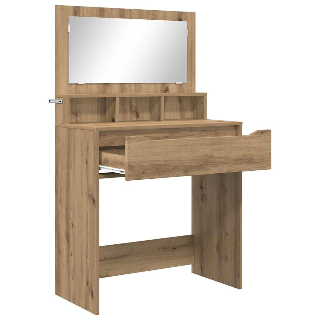 Soveværelsessminkeborde Artisan Egetræ 80 x 39,6 x 135 cm