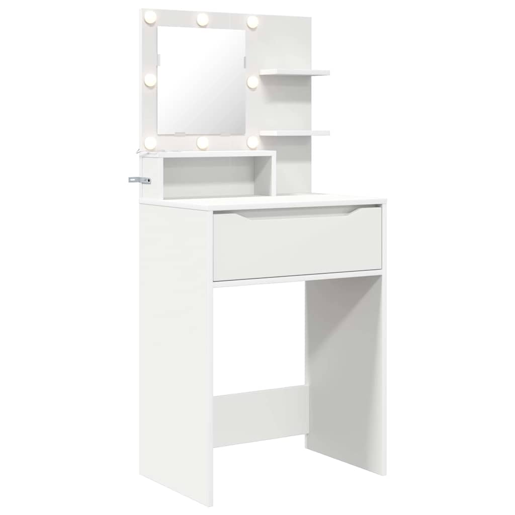 Soveværelsessminkeborde Hvid 80 x 39,6 x 135 cm Konstrueret træ