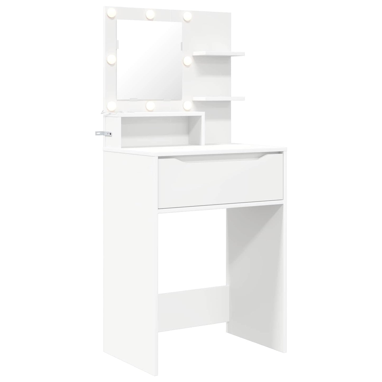 Soveværelsessminkeborde Hvid 80 x 39,6 x 135 cm Konstrueret træ