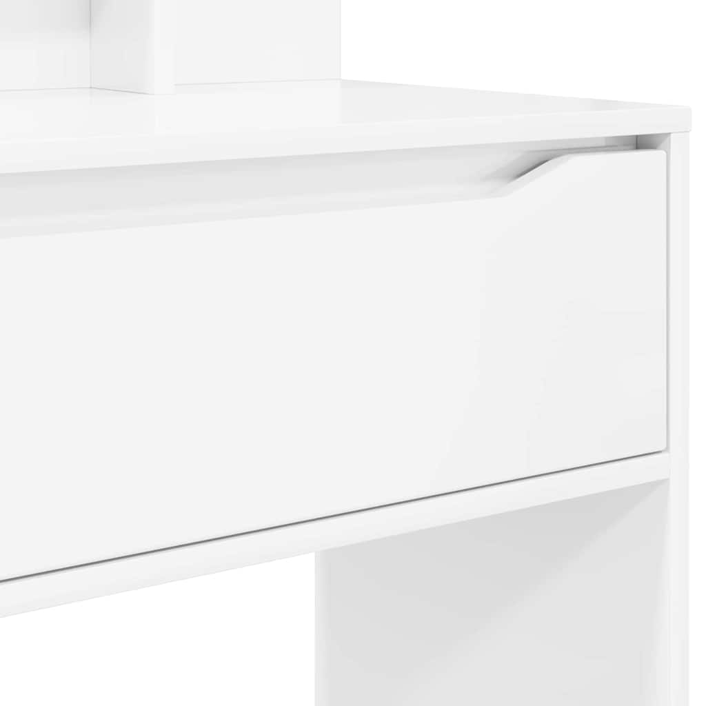 Soveværelsessminkeborde Høj gloss hvid 80 x 39,6 x 135 cm