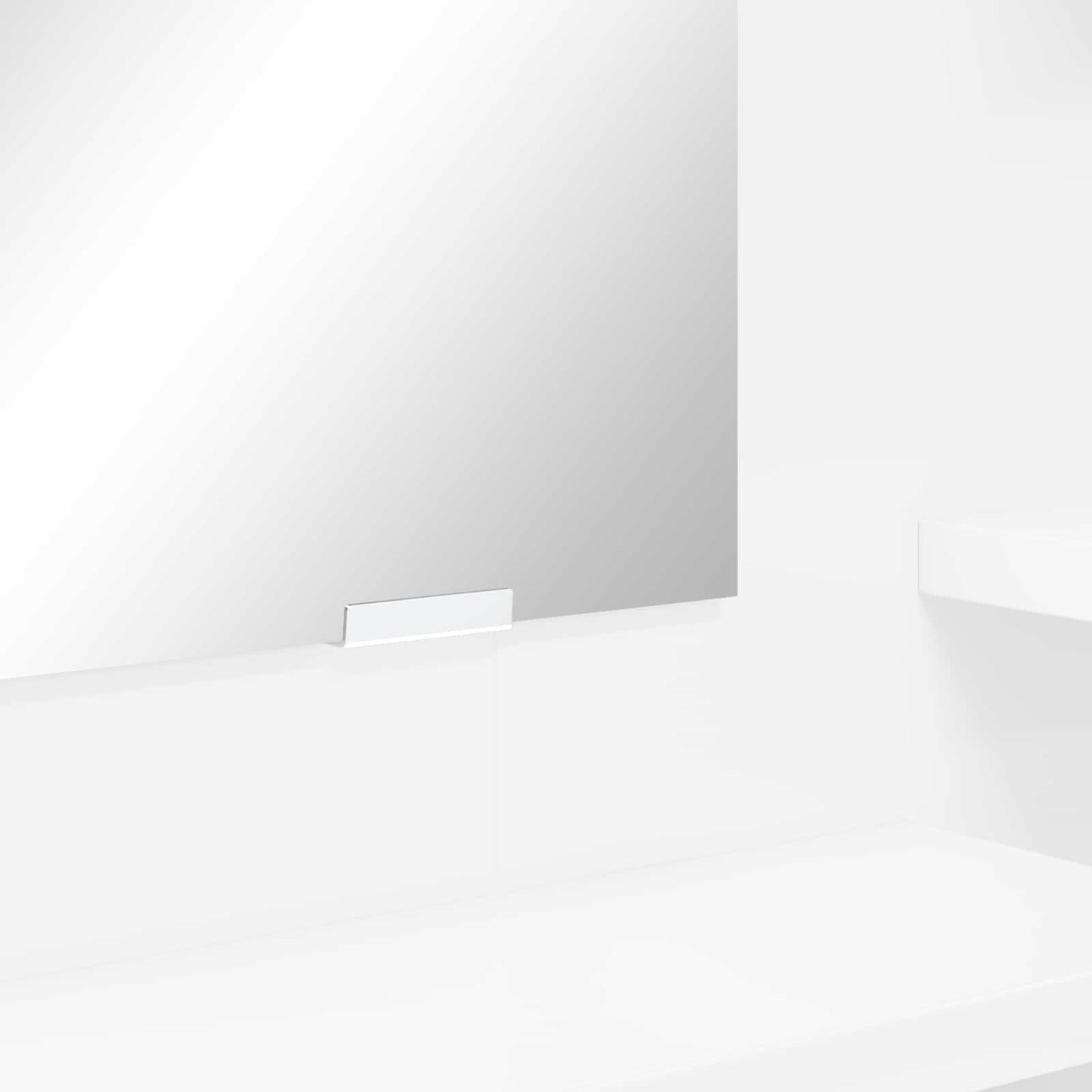 Soveværelsessminkeborde Høj gloss hvid 80 x 39,6 x 135 cm