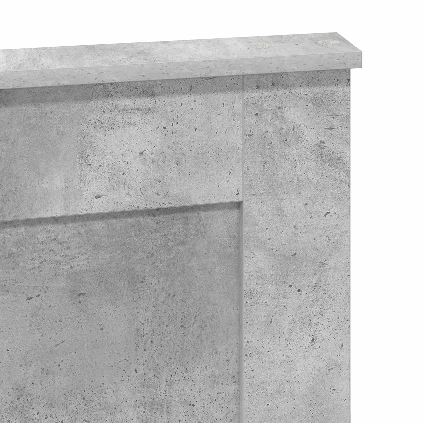 Hovedgærde med hovedgærde Beton Grå 135 cm Konstrueret træ