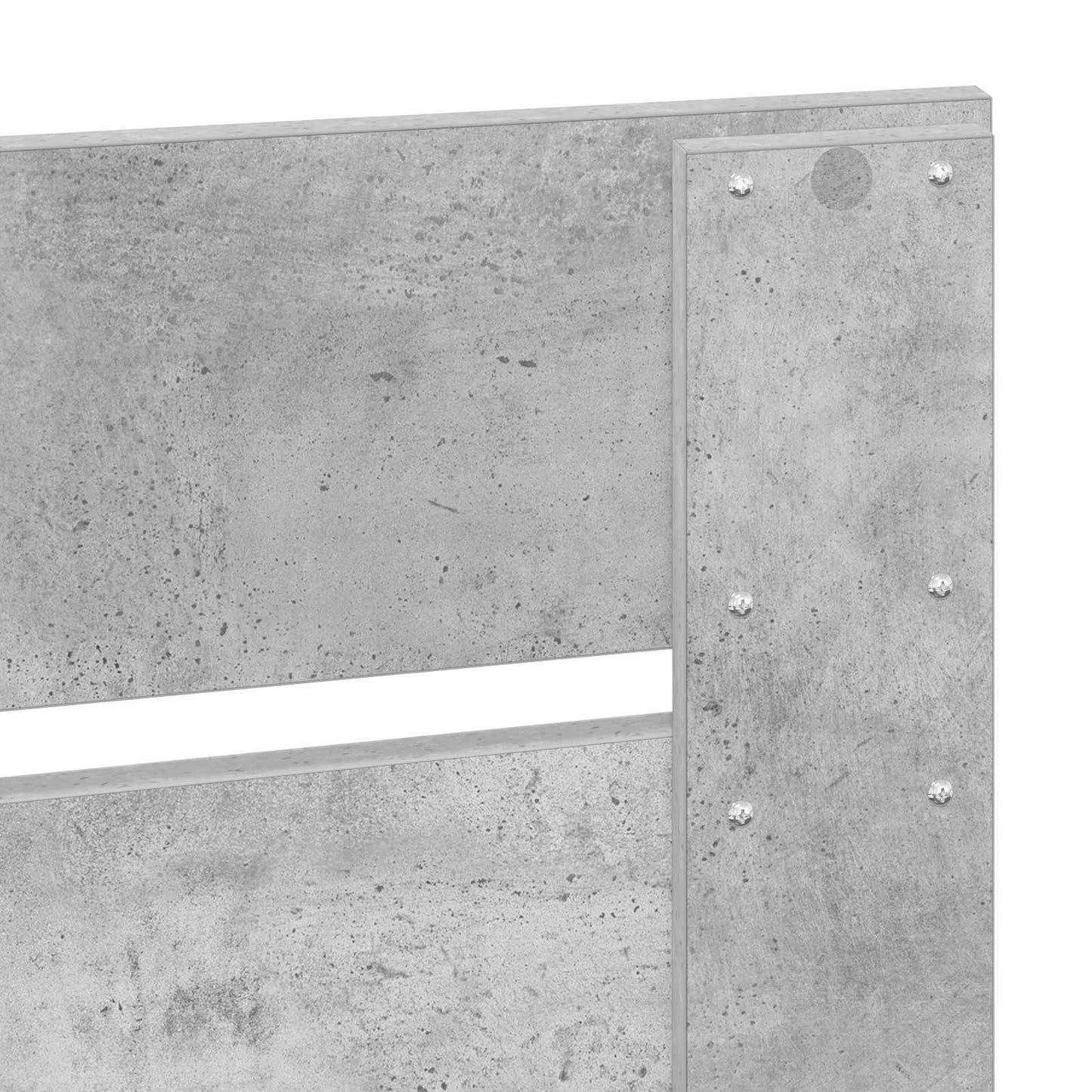 Hovedgærde Beton Grå 100 cm Konstrueret træ