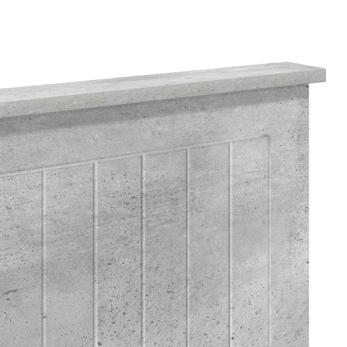 Hovedgærde med hovedgærde Beton Grå 120 cm Konstrueret træ