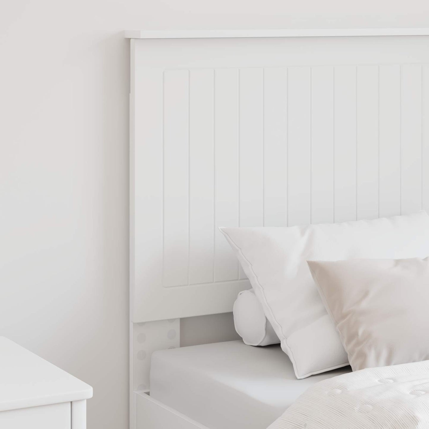Hovedgærde med hovedgærde Hvid 75 cm Konstrueret træ