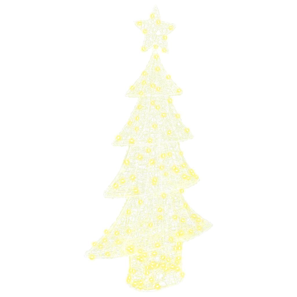 Juletræ med 160 LED'er Varm hvid 150 cm Akryl