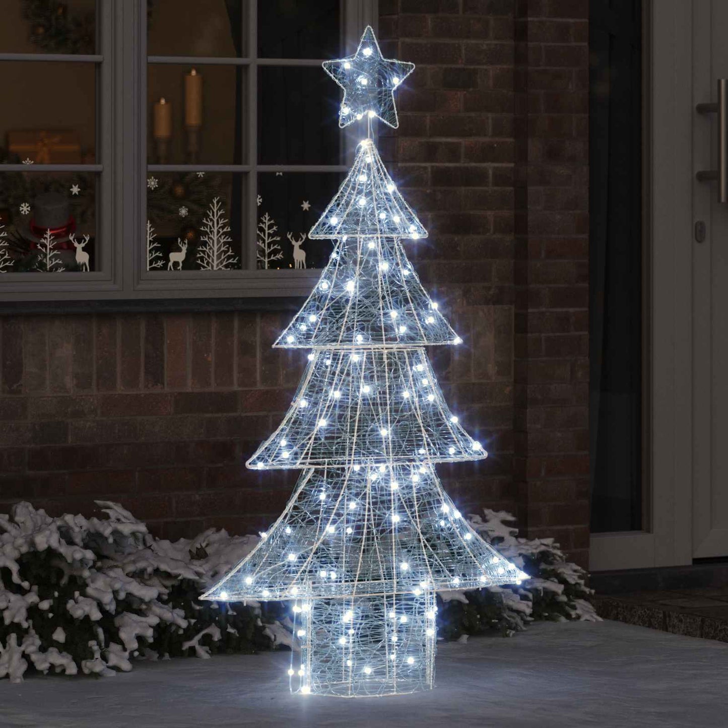Juletræ med 160 LED'er Kold hvid 150 cm Akryl