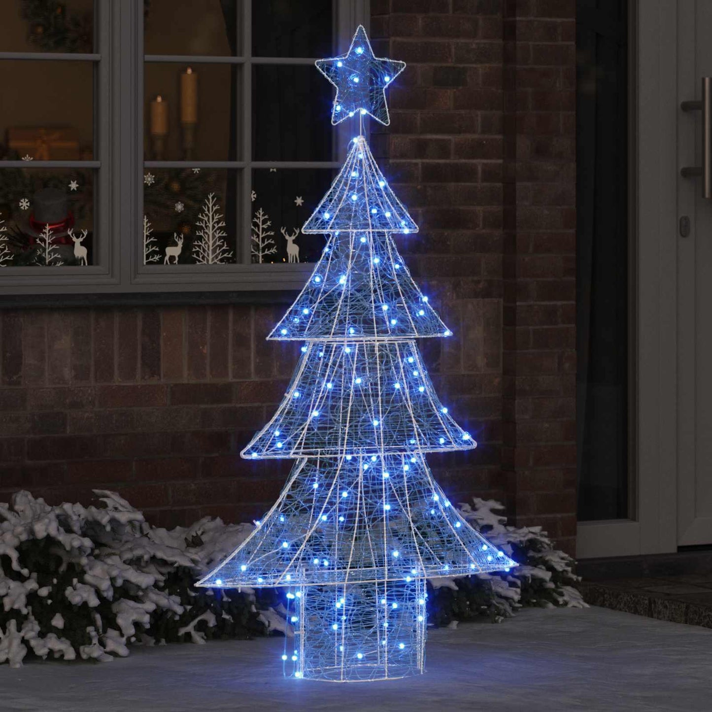 Juletræ med 160 LED'er Blå 150 cm Akryl