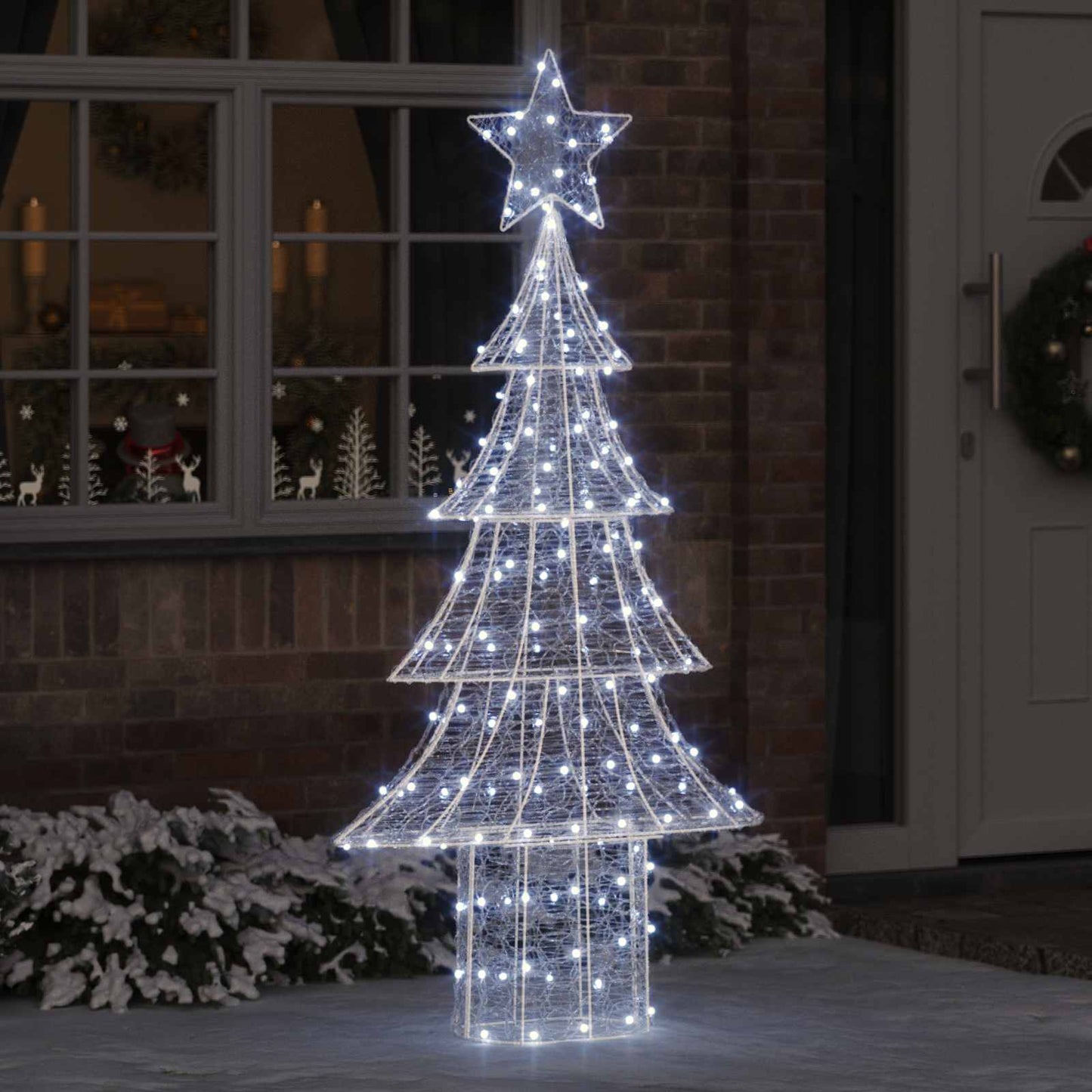 Juletræ med 240 LED'er Kold hvid 180 cm Akryl