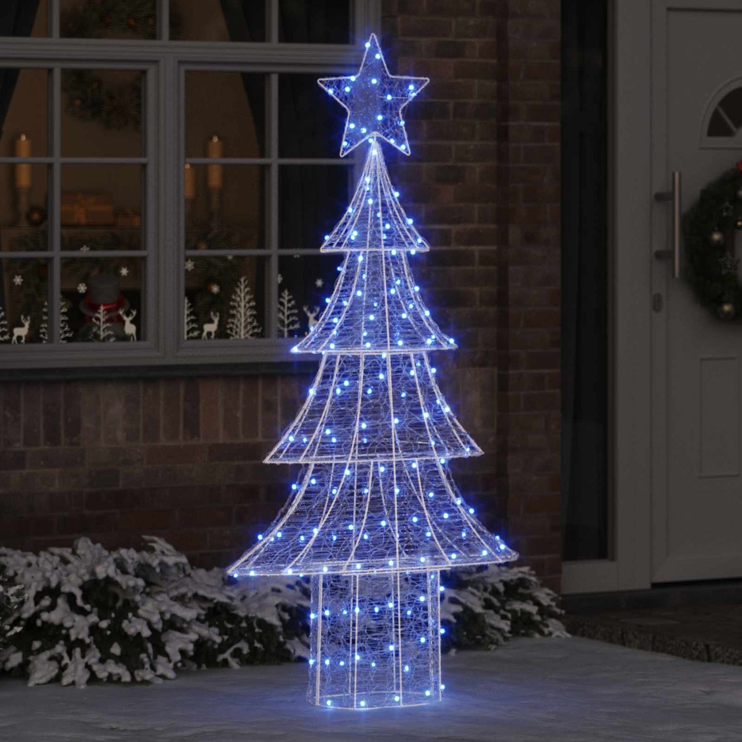 Juletræ med 240 LED'er Blå 180 cm Akryl