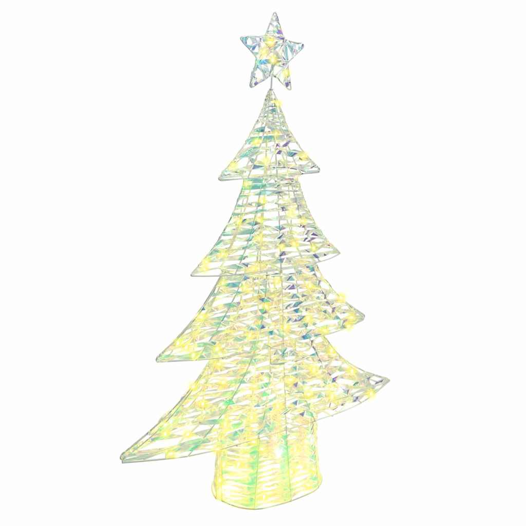 Juletræ med 120 LED'er Varm hvid 120,5 cm PET