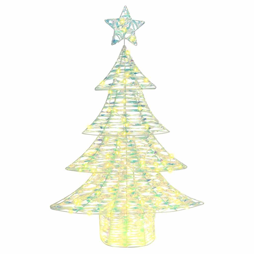 Juletræ med 120 LED'er Varm hvid 120,5 cm PET