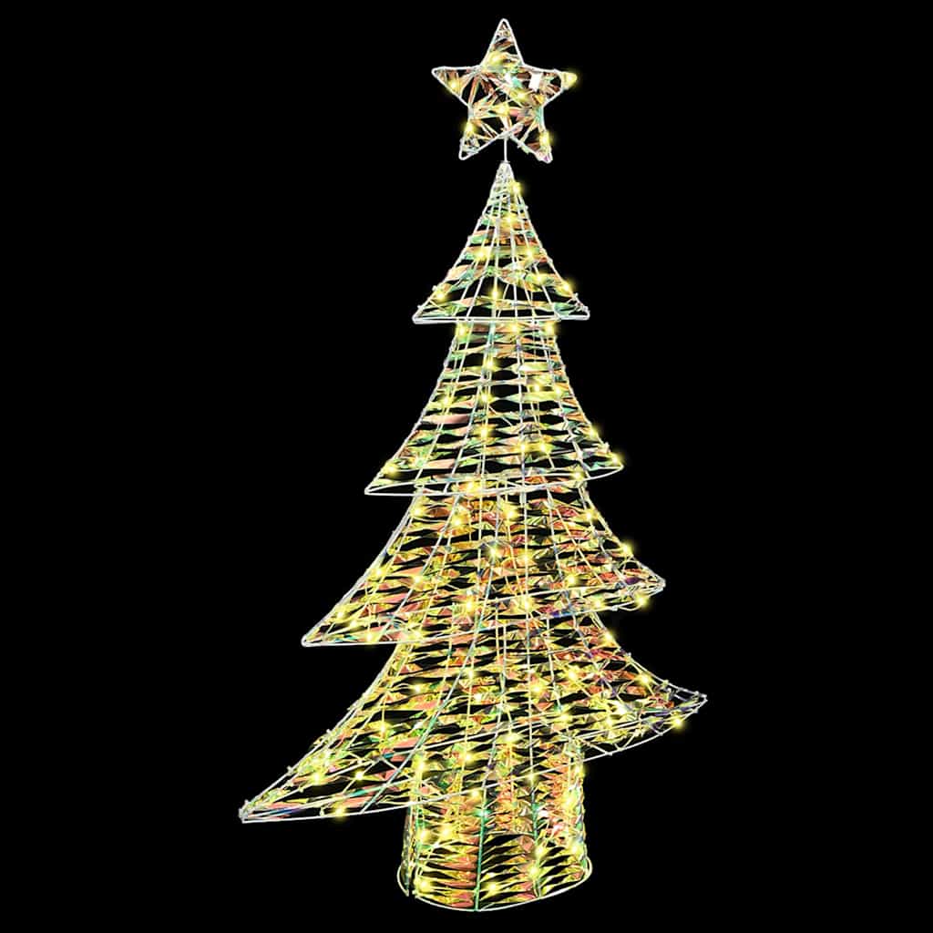 Juletræ med 120 LED'er Varm hvid 120,5 cm PET