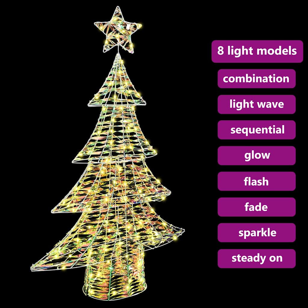 Juletræ med 120 LED'er Varm hvid 120,5 cm PET