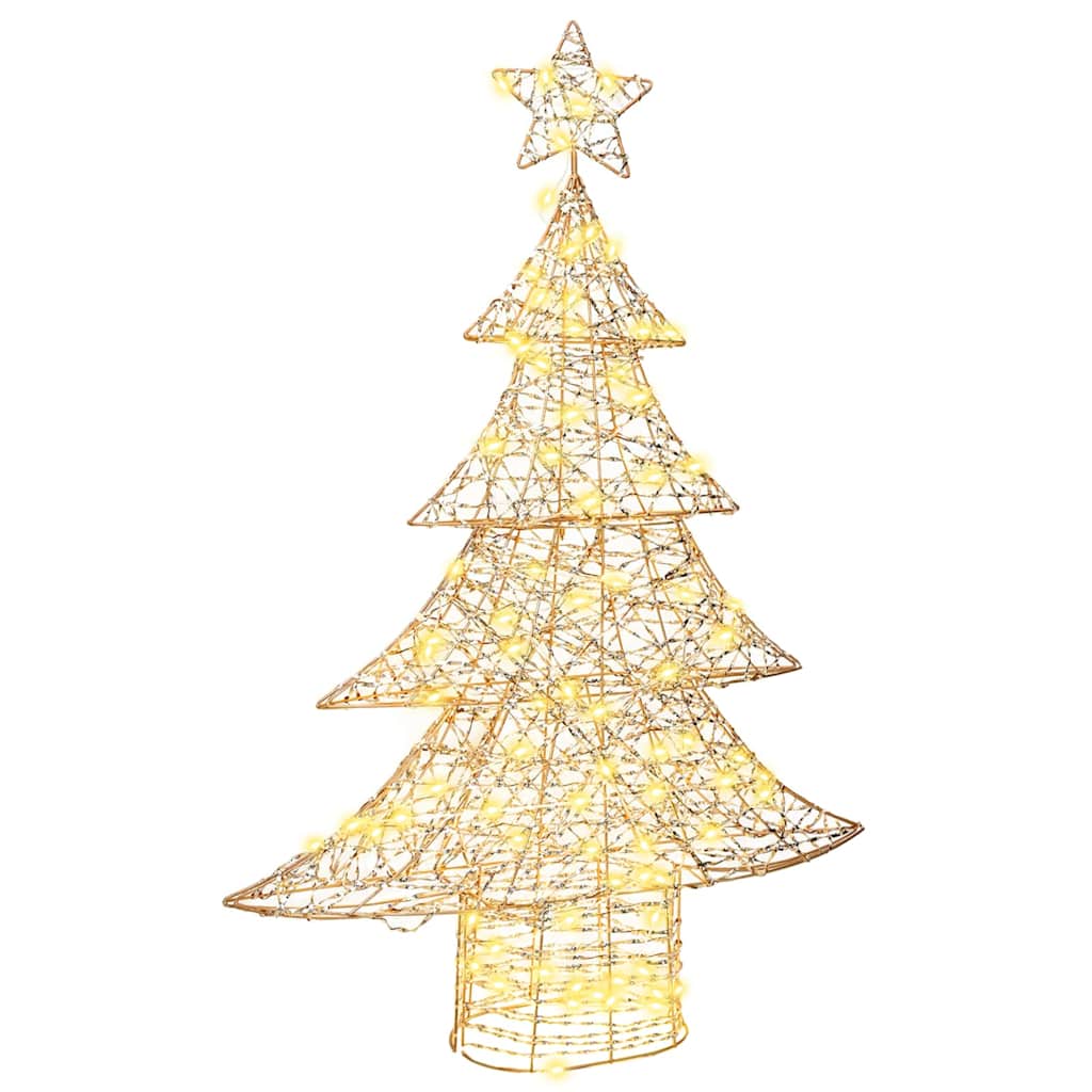Juletræ med 120 LED'er Varm hvid 120,5 cm PET