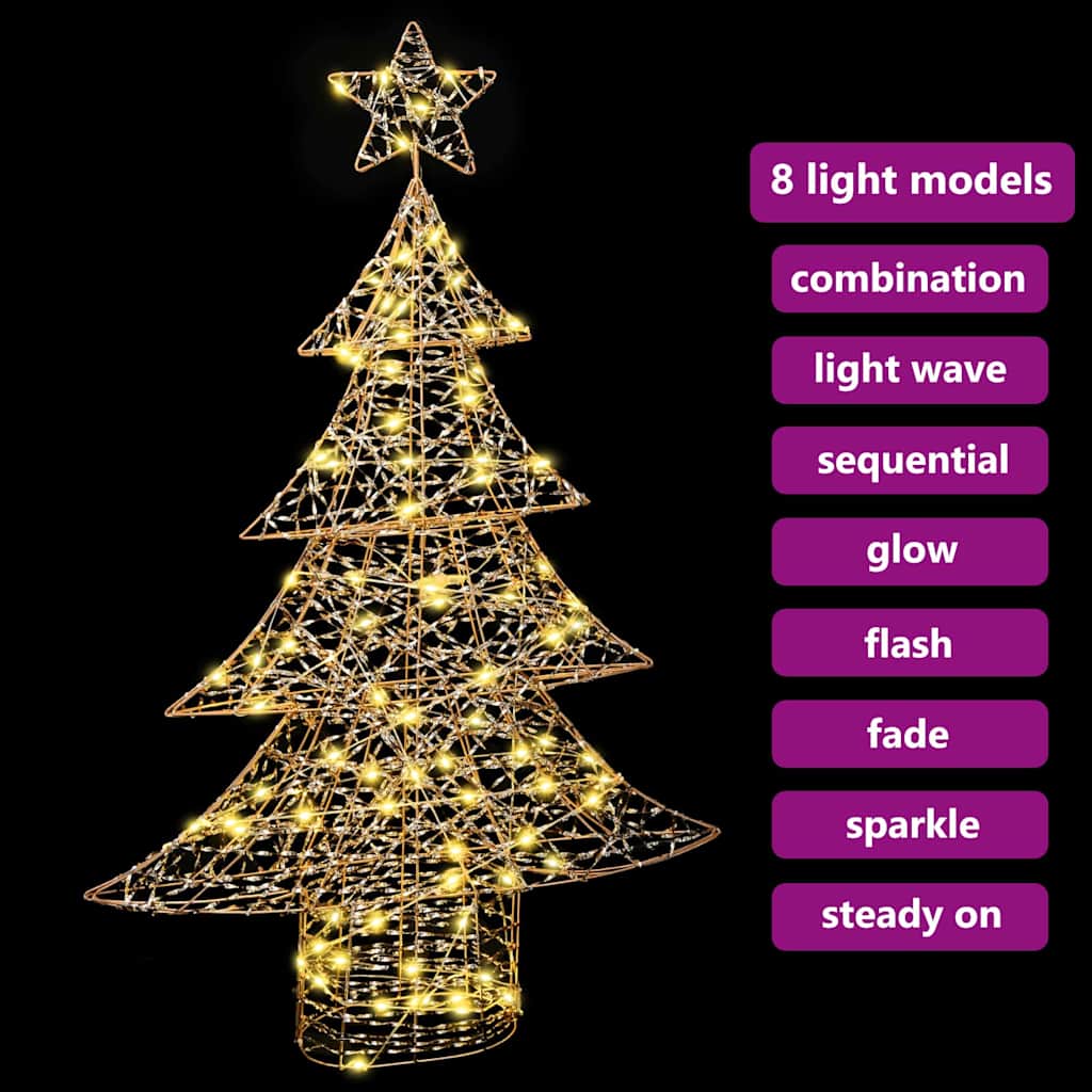 Juletræ med 120 LED'er Varm hvid 120,5 cm PET