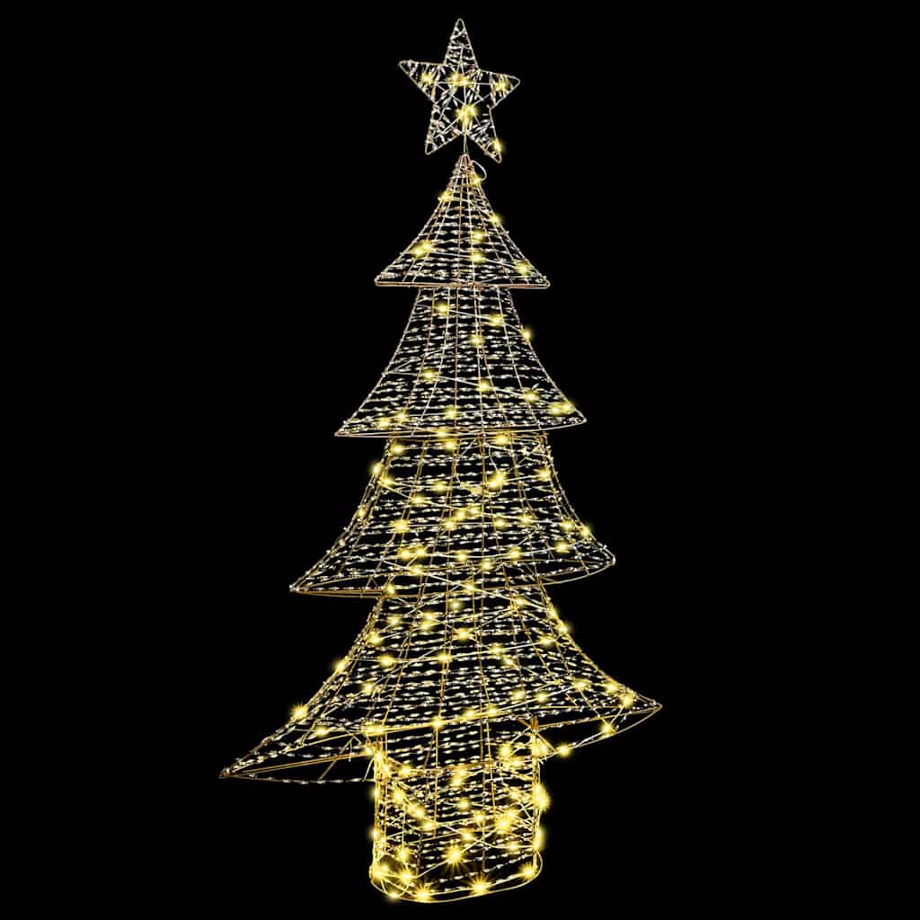 Juletræ med 160 LED'er Varm hvid 151 cm PET