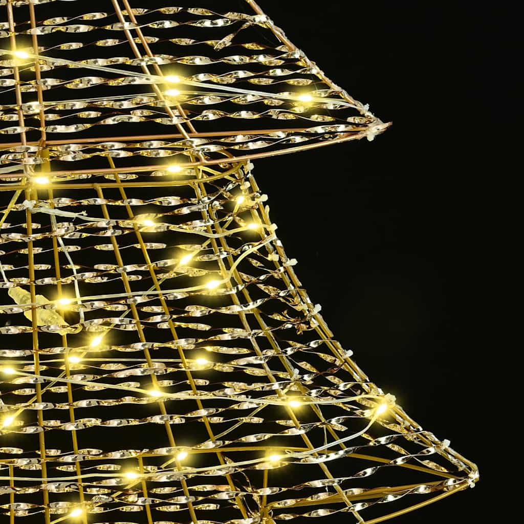 Juletræ med 240 LED'er Varm hvid 181 cm PET