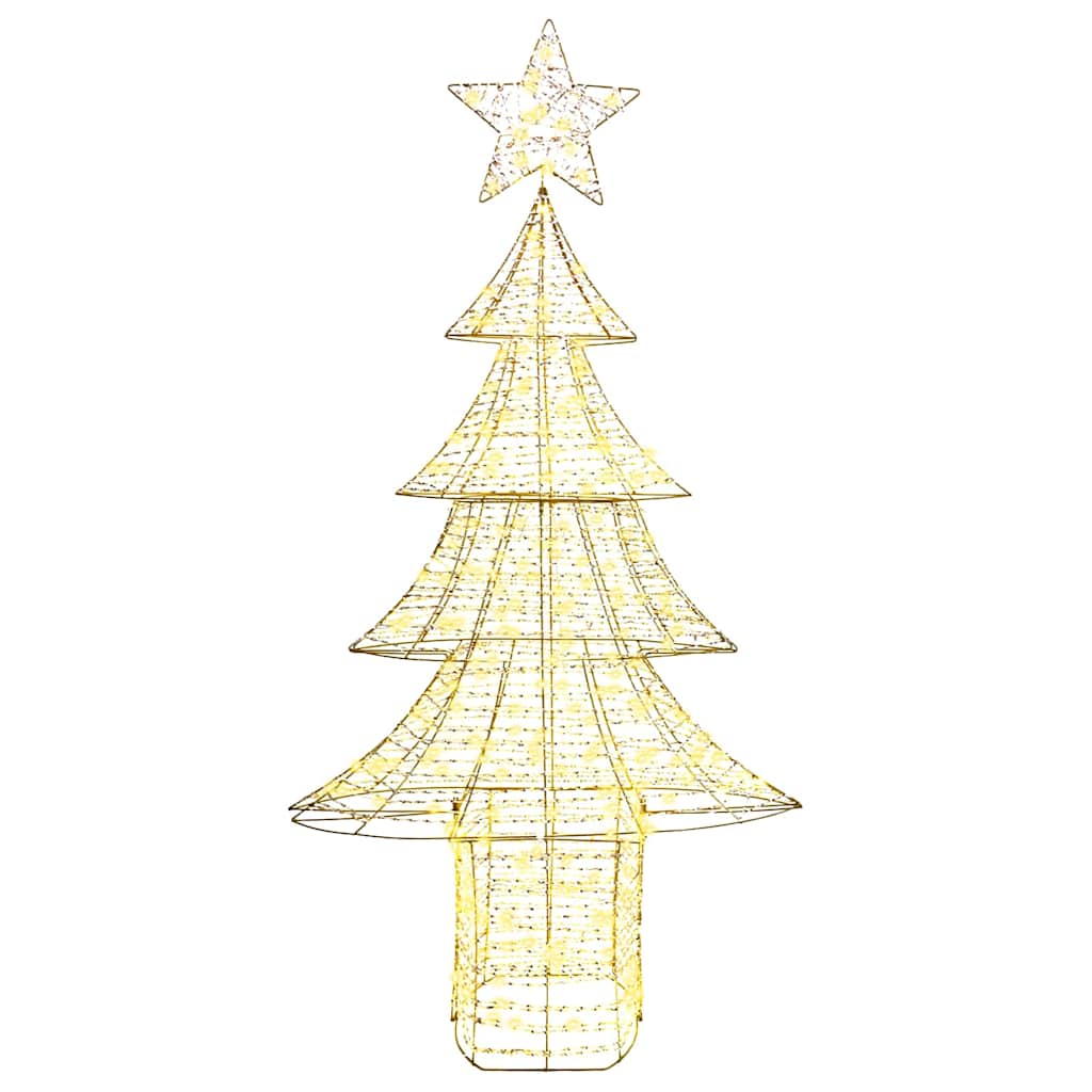 Juletræ med 240 LED'er Varm hvid 181 cm PET
