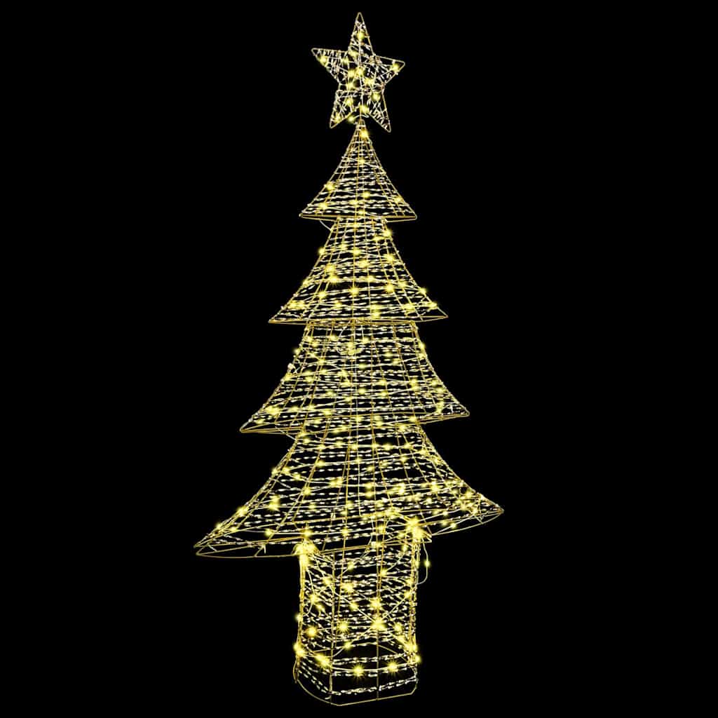 Juletræ med 240 LED'er Varm hvid 181 cm PET