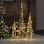 Juletræ med 90 LED'er 3 pcs Varm hvid 20 x 20 x 80 cm PET