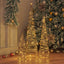 Juletræ med 90 LED'er 3 pcs Varm hvid 20 x 20 x 80 cm Rattan