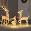 Rensdyr Familie 3 pcs Varm hvid 67 x 26 x 127 cm PET