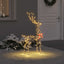 3D Rensdyr med 140 LED'er Varm hvid 70 x 41 x 128 cm Rattan