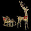 Rensdyr Trækker Slæde Varm hvid 70 x 26 x 129 cm PET