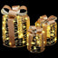 Gaveæske Dekoration 3 pcs Varm hvid 20 x 20 x 20 cm PET
