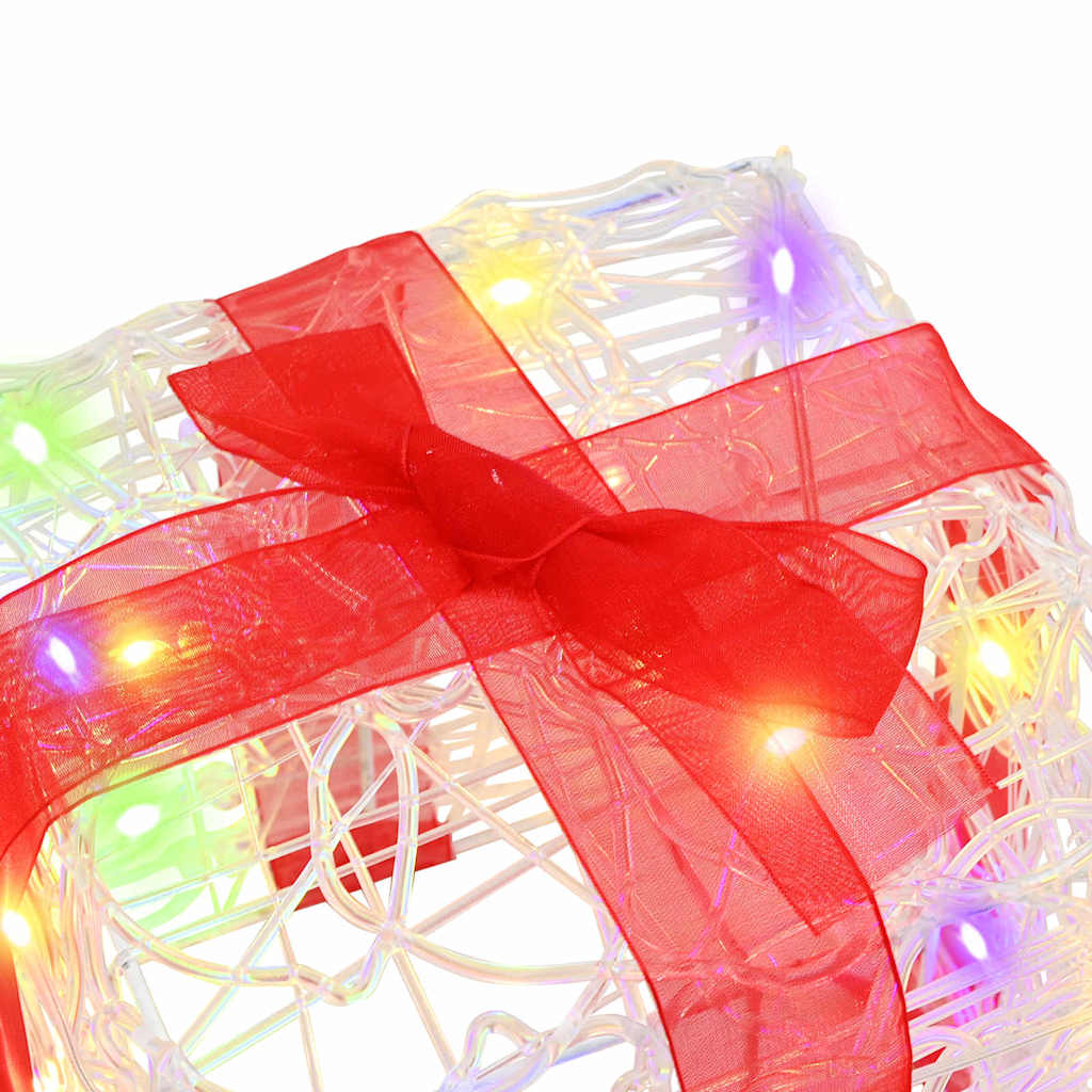 Gaveæske med 60 LED'er 3 pcs Flerfarvet 20 x 20 x 20 cm Akryl