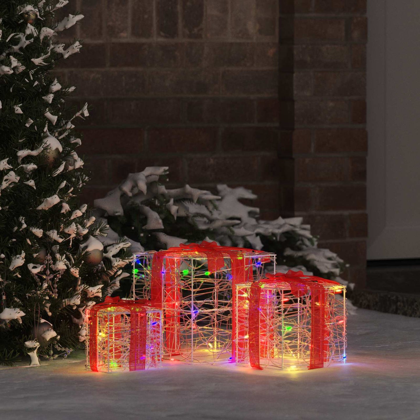 Gaveæske med 60 LED'er 3 pcs Flerfarvet 20 x 20 x 20 cm Akryl