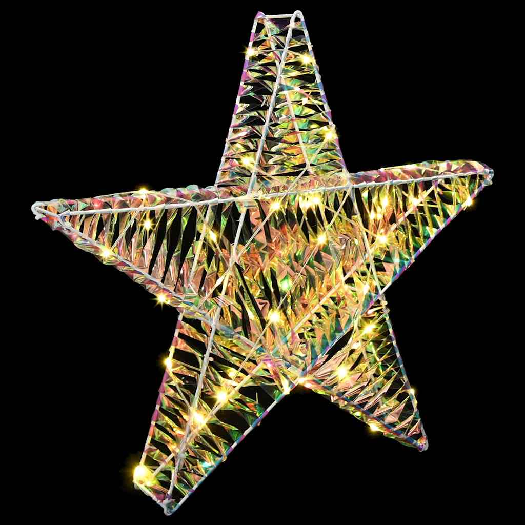 3D Stjerne med 50 LED'er Varm hvid 55 x 52,5 x 9 cm PET