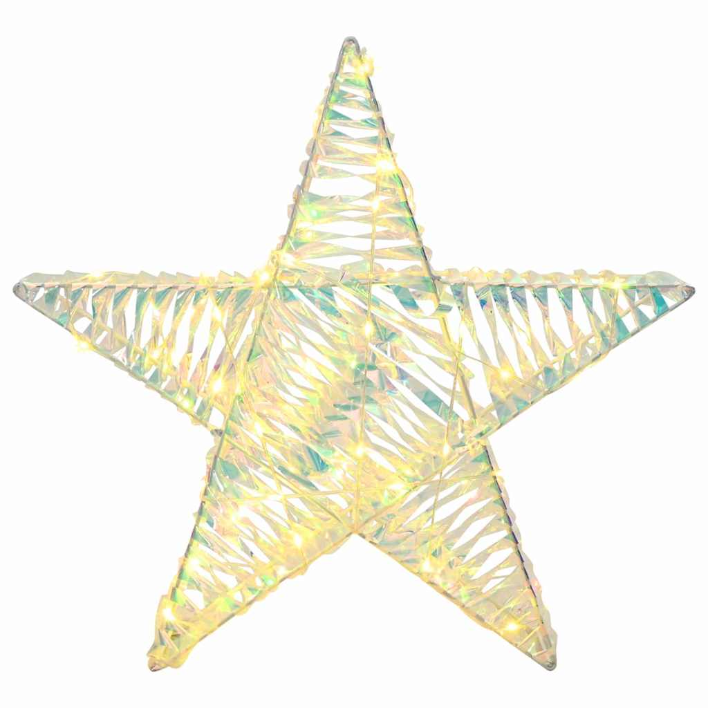 3D Stjerne med 50 LED'er Varm hvid 55 x 52,5 x 9 cm PET