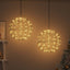 Bold med 192 LED'er 2 pcs Varm hvid 30 x 30 x 32 cm Metal