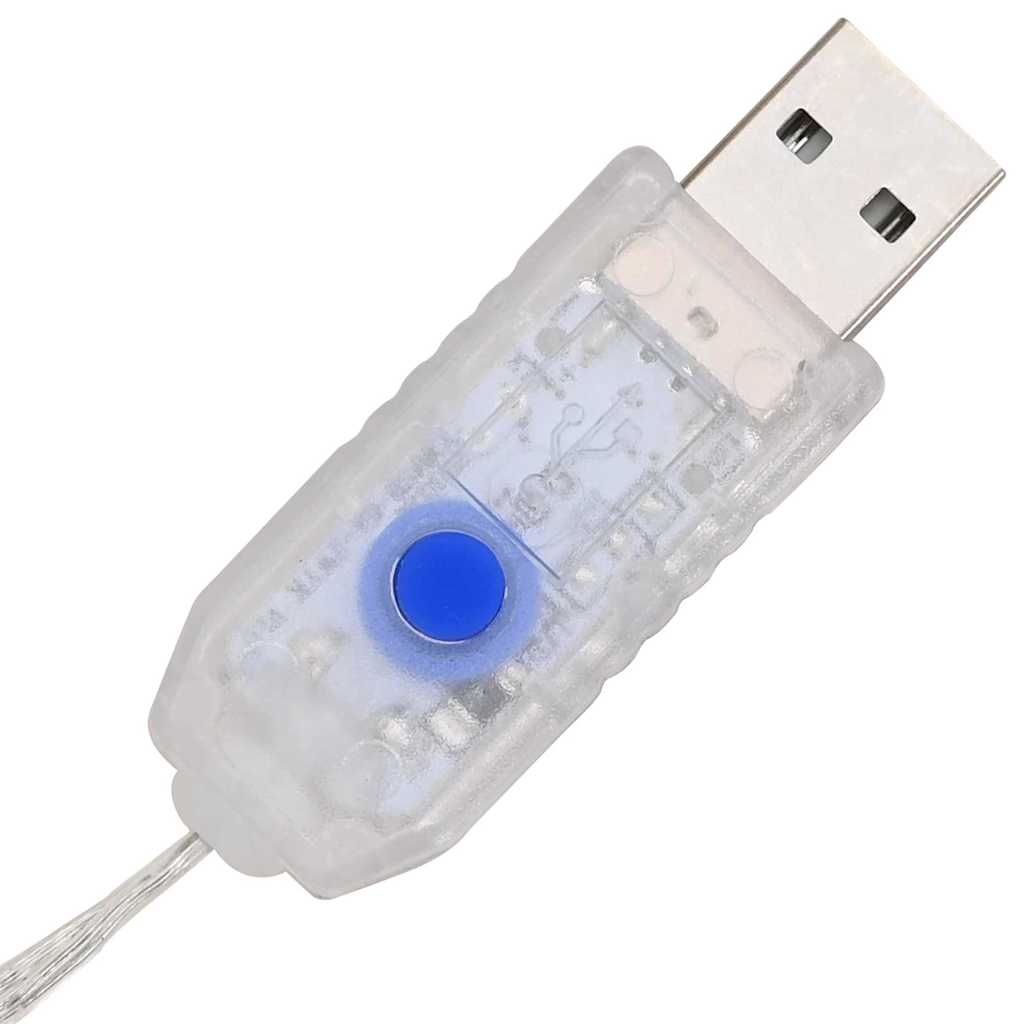 Krans med 60 LED'er Kold hvid 76 x 76 x 8,5 cm Akryl