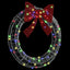 Krans med 80 LED'er Flerfarvet 92 x 92 x 9,5 cm Akryl