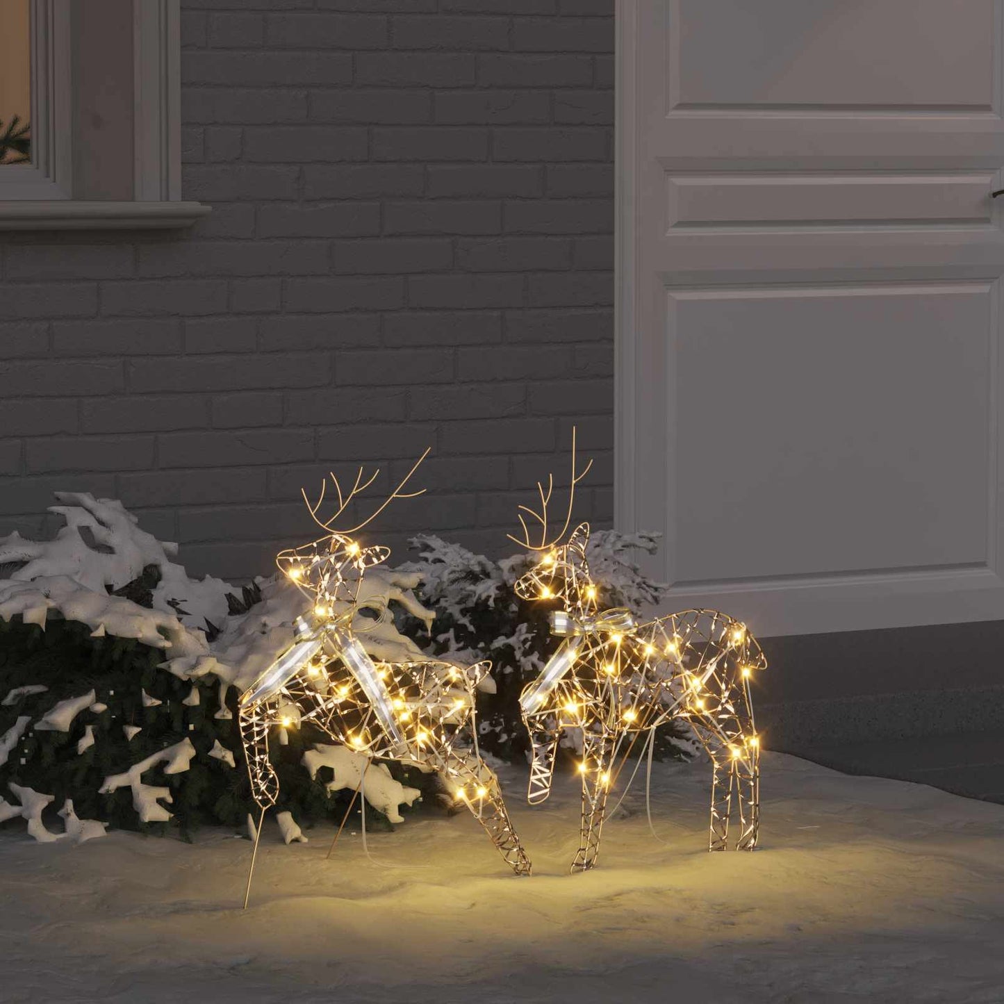 LED Rensdyr med 40 LED'er 2 pcs Varm hvid PET