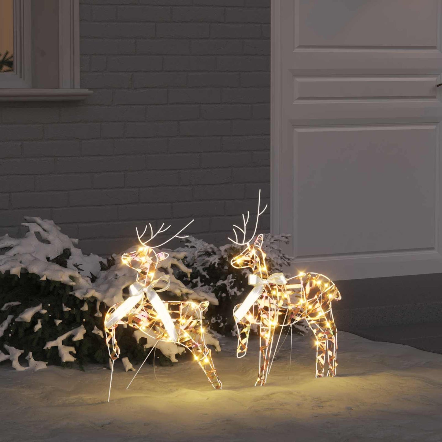 LED Rensdyr med 40 LED'er 2 pcs Varm hvid PET